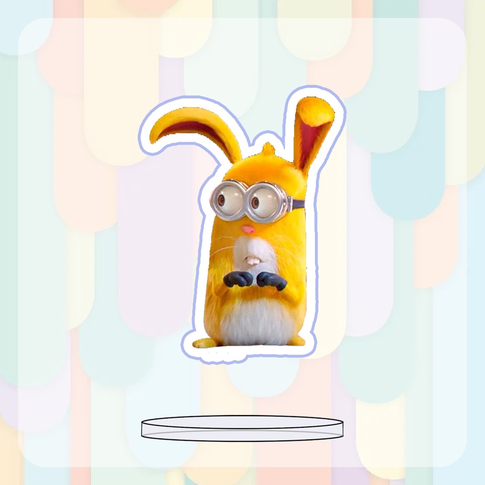 ( mini 3cm ) Mô hình standee Minions anime chibi phim hoạt hình The Rise Of Gru trang trí góc học tập