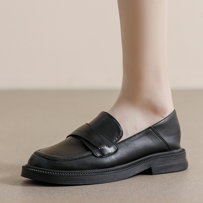 Giày Da Đế Dày Mềm Mại Thoải Mái Phong Cách Anh Quốc Cổ Điển size 34-42 Cho Nữ