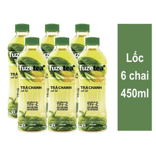 LỐC 6 CHAI VÀ LON Trà Chanh Sả Fuzetea+