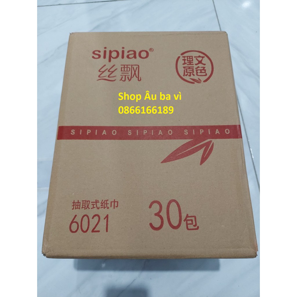 Thùng 30 Gói giấy ăn Gấu Trúc Sipiao 6021 siêu dai ( Nội đia Trung )  - mềm mịn - chất lượng đã được khẳng định