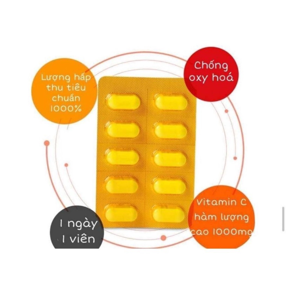 Nutri d-day premium vitamin c cao cấp 1000 gold 1100mgx150 tablet - Sáng da mờ thâm mụn