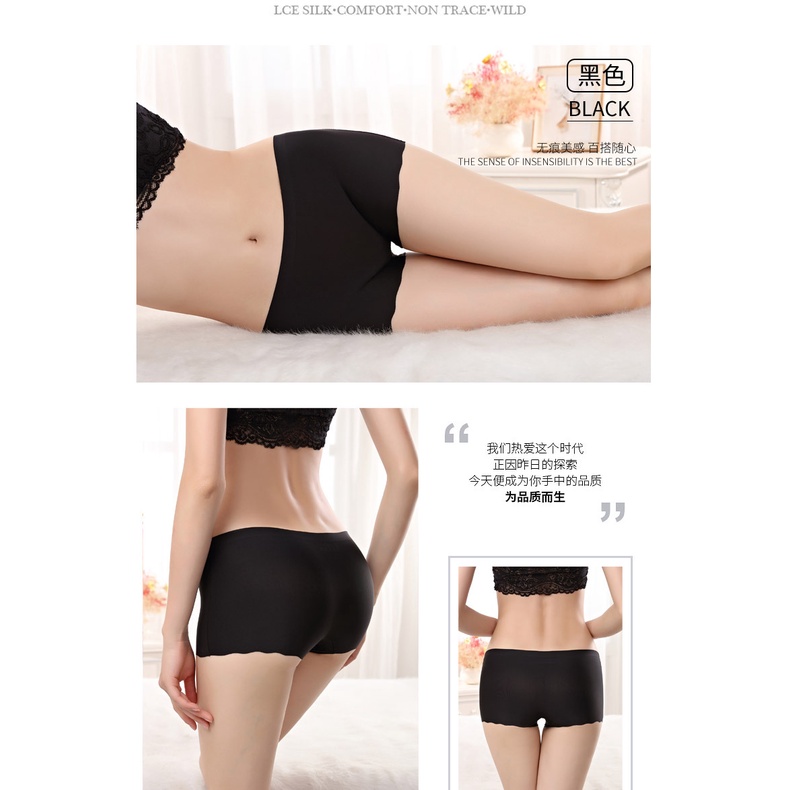 Quần Lót Boxer Vải Lụa Mát An Toàn Thoải Mái Chống Chói Phong Cách Mới Cho Nữ Sinh Mặc Ở Nhà