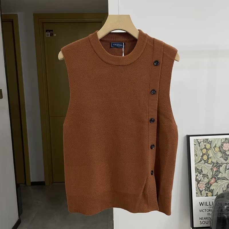Áo Sweater Không Tay Màu Trơn Thời Trang Thu Đông Mới Cho Nam Size M-3XL