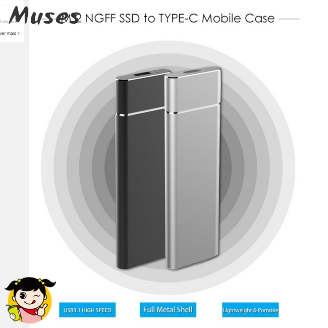 Hộp đựng ổ cứng di động M.2 Ngff sang cổng USB 3.1 SSD