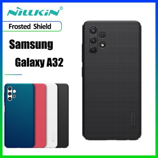 Ốp lưng Samsung A32 / A32 4g -  Ốp lưng Nillkin nhựa cứng lưng sần cao cấp(Tặng kèm giá đỡ lưng máy tiện lợi)