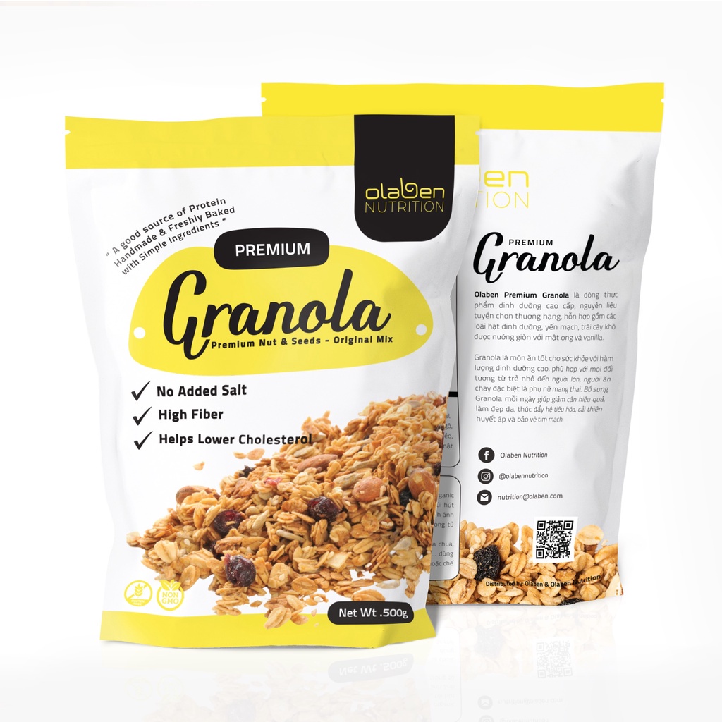 [Ngũ cốc Granola]Hạt Granola 500g - Ngũ cốc giảm cân ,tốt cho sức khoe, đẹp da nướng Mật ong Vanila