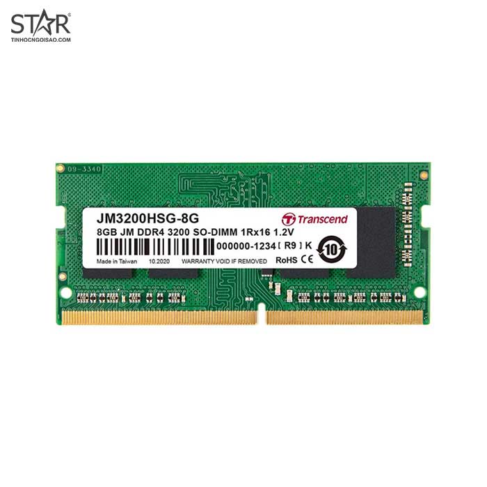 Ram DDR4 Laptop Transcend 8G/3200 (JM3200HSG8G) Chính Hãng