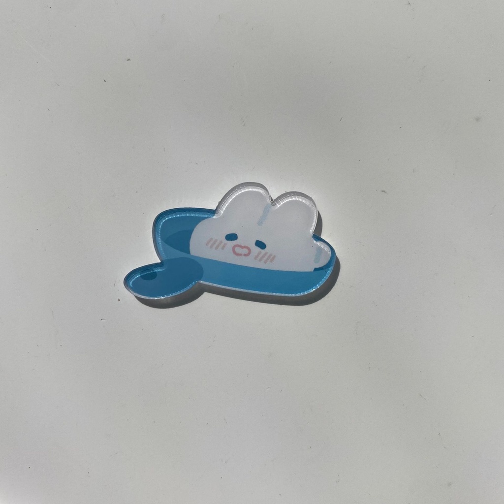 Sticker cài áo, Huy hiệu balo dễ thương Tobun Fashion nhựa acrylic SPM08