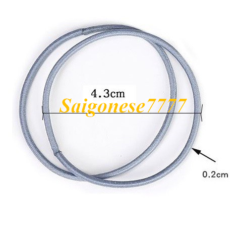 TÚI ZIP 100 THUN CỘT TÓC 5 MÀU THUN BUỘC TÓC TRƠN KIỂU HÀN QUỐC