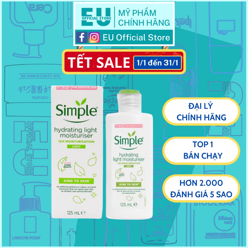 Kem Dưỡng Ẩm Da Simple Kind To Skin Hydrating Light Moisturiser