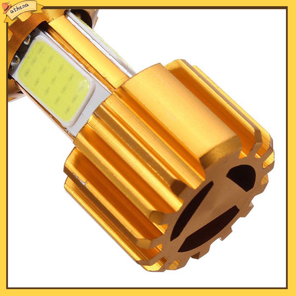 Bóng đèn pha siêu sáng At + H4 Led 3 Cob 12v 6000k thích hợp cho xe mô tô