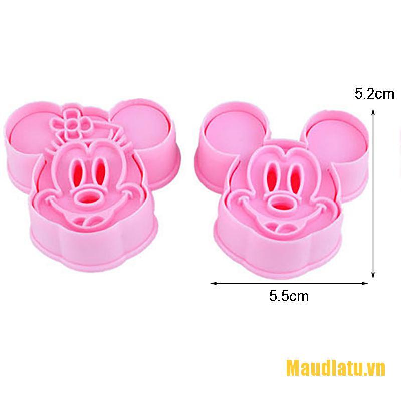 2 Khuôn Cắt Bánh Quy Hình Chuột Mickey / Minnie 3d