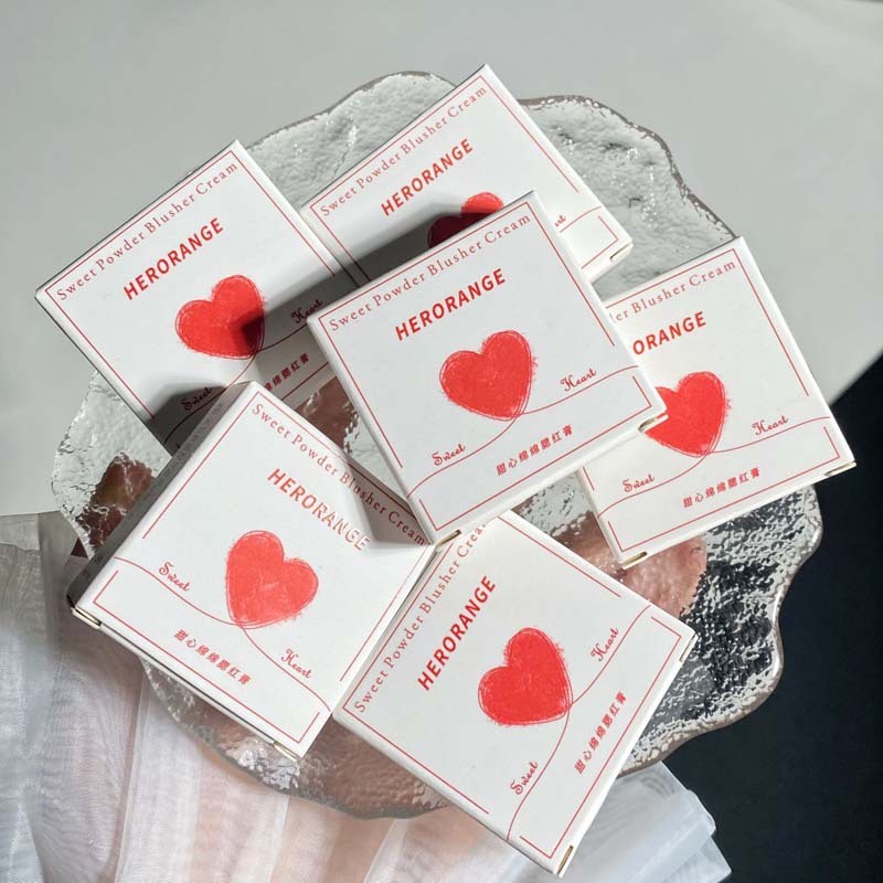 Phấn má hồng HERORANGE 6 màu ngọc trai tự nhiên lấp lánh lâu trôi