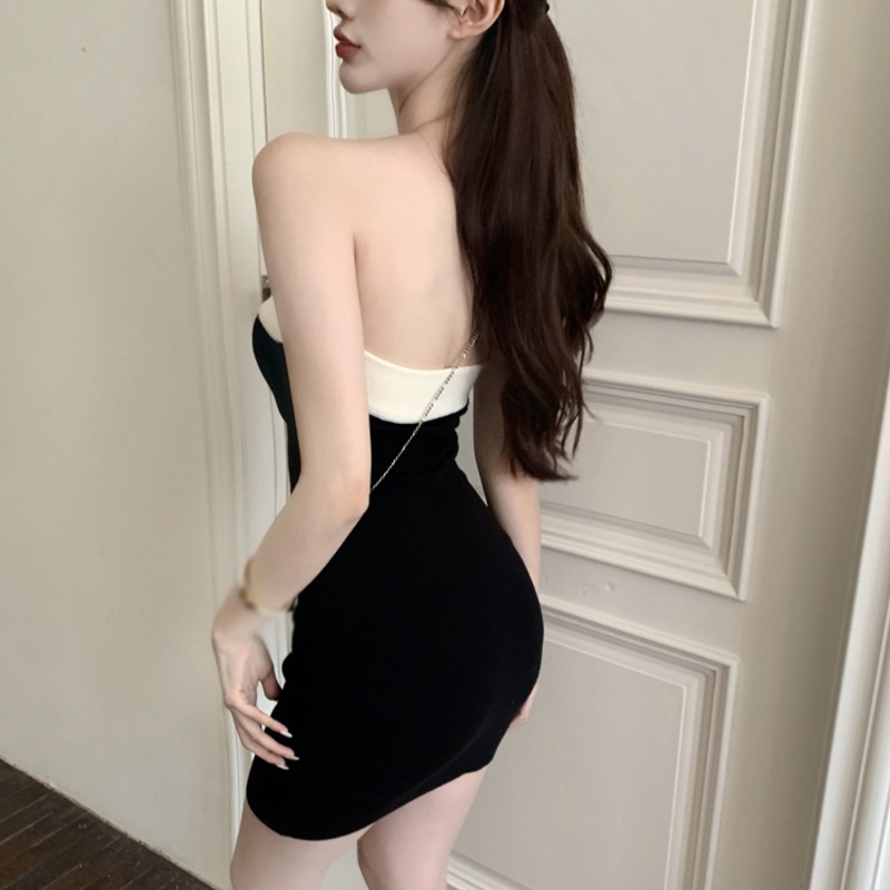 Đầm Ống Ôm Dáng Màu Trơn Thời Trang Mùa Hè Quyến Rũ Dành Cho Nữ