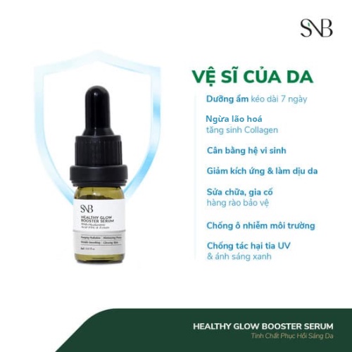 Tinh Chất Phục Hồi Sáng Da SNB HEALTHY GLOW BOOSTER SERUM Phục Hồi Da Căng Mọng 5ml