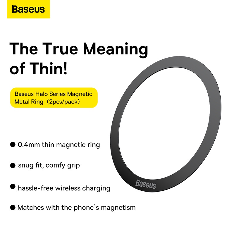 Vòng Nam Châm MagSafe Baseus Halo Series Magnetic Metal Ring cho Ip