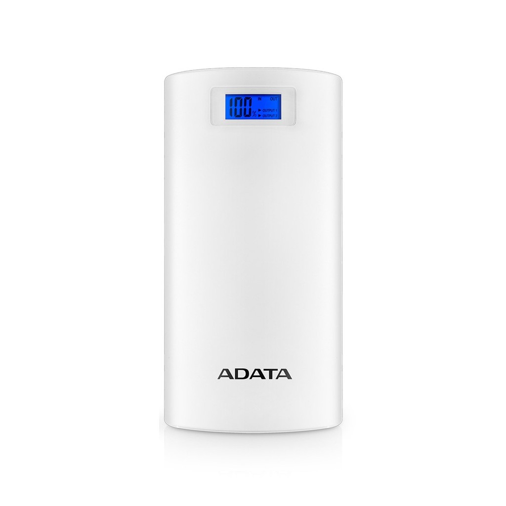 Pin sạc dự phòng 20000mAh P20000D ADATA (trắng) - Hãng phân phối chính thức