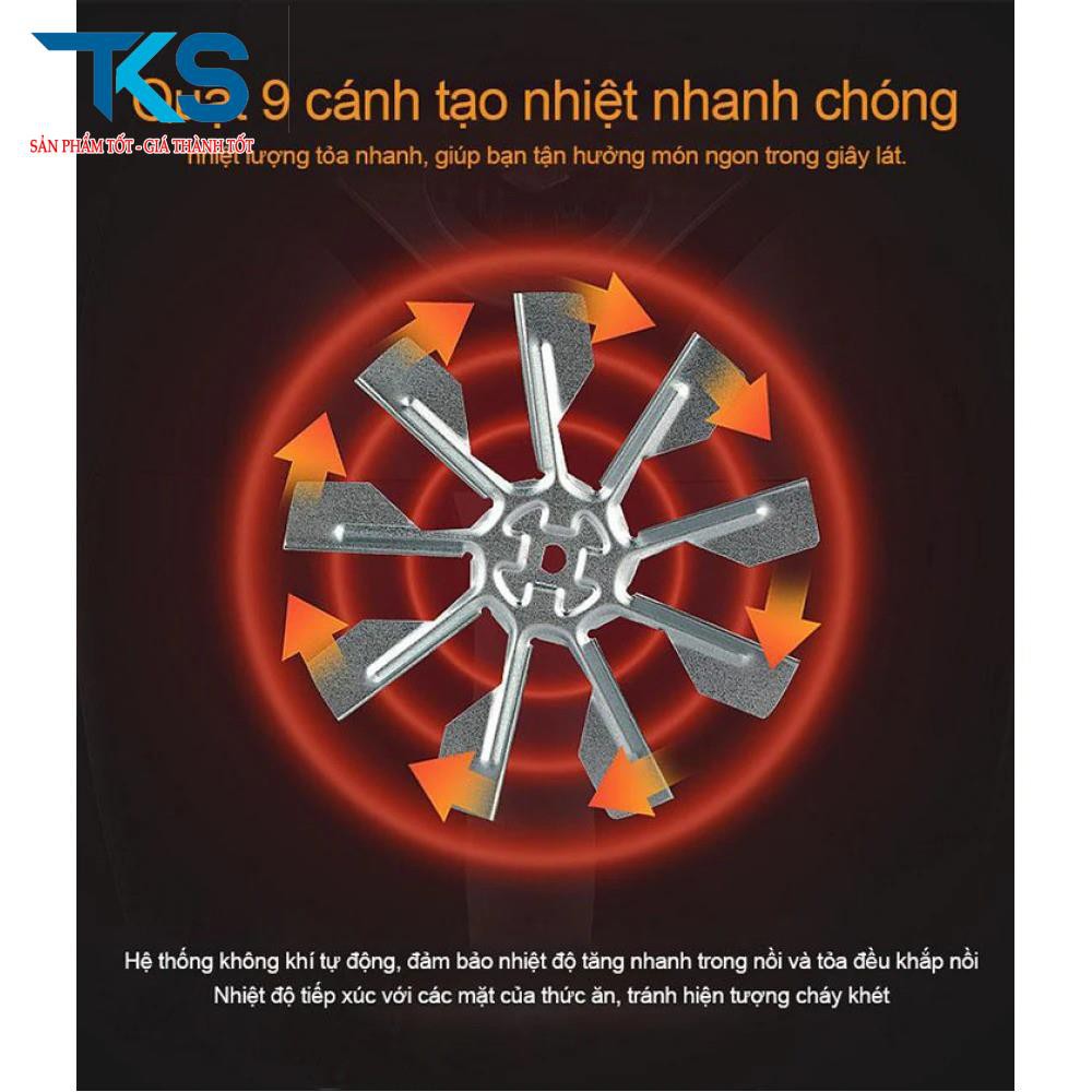 Nồi chiên không dầu BOVANA 4,5l-5,5l BH 12 tháng, công nghệ mới an toàn cho mọi gia đình, nồi chiên gà, nồi chiên khoai