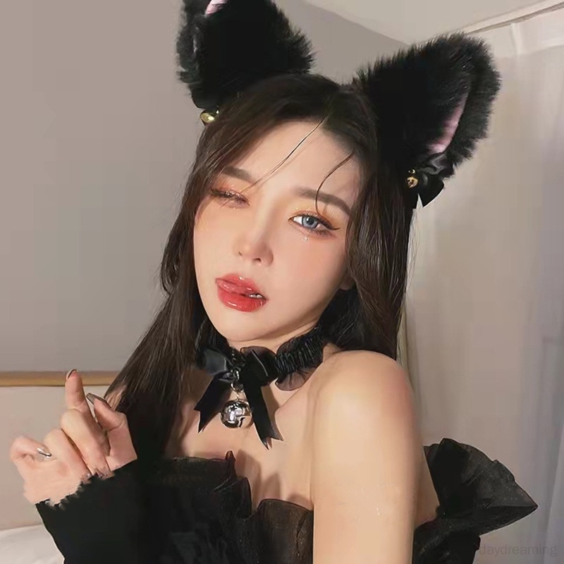 Băng Đô Len Đính Nơ Ren Gợi Cảm Thời Trang Nhật Hàn