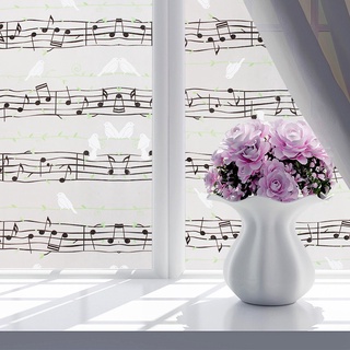 Decal Giấy Dán Kính nốt nhạc keo sẵn khổ 45cm
