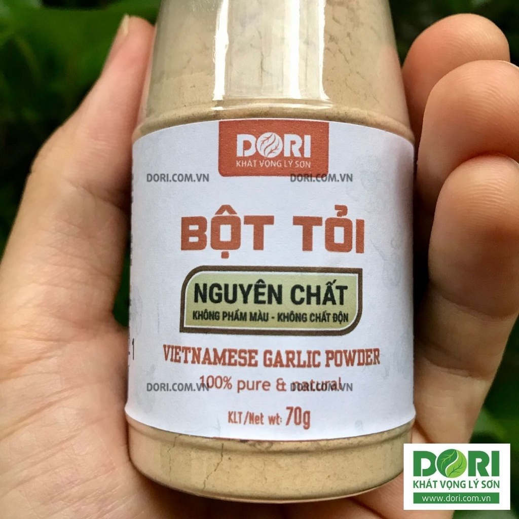 Bột tỏi nguyên chất - Dori Thơm - 70g - Gia vị Việt Nam - Bột gia vị