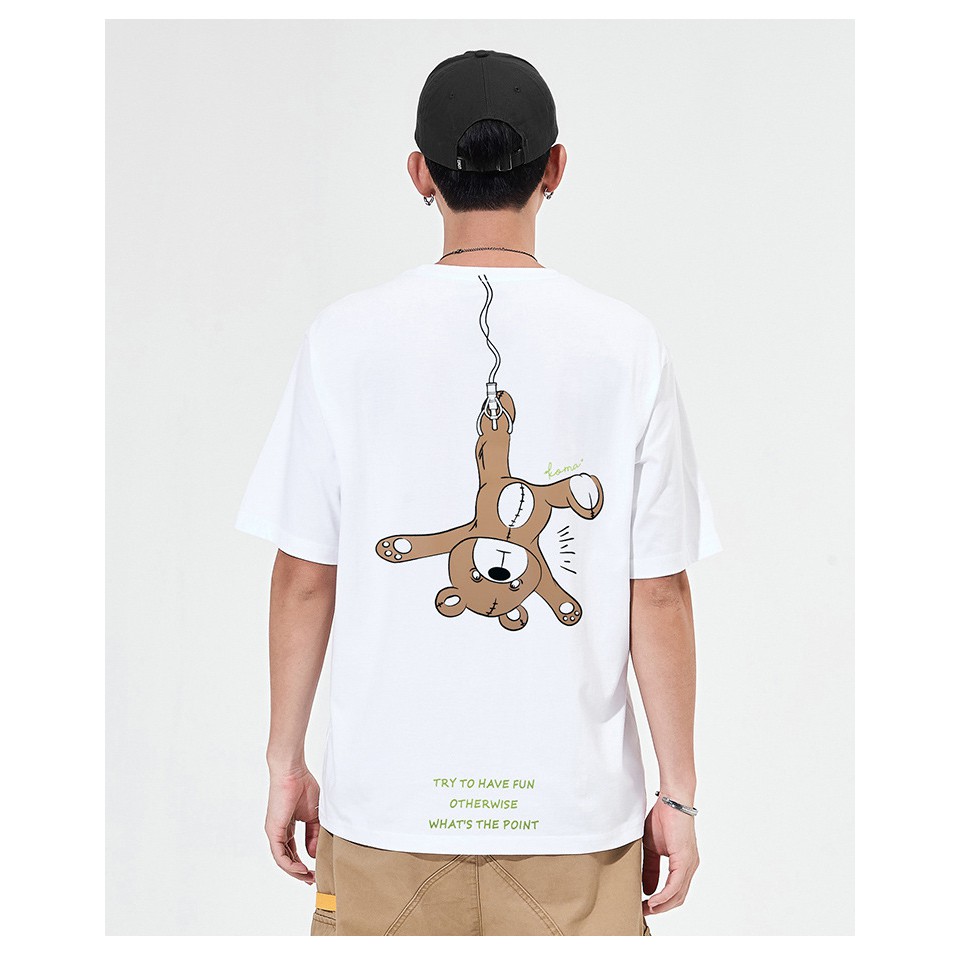 Áo Thun TN365 Funny Bear Unisex Form Rộng Nam Nữ phong cách Hàn Quốc HALEY