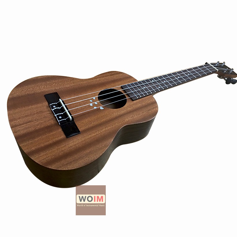 ĐÀN UKULELE CONCERT GỖ CAO CẤP PHÂN PHỐI BỞI WOIM - Mẫu chấm ở giữa -HÀNG CÓ SẴN