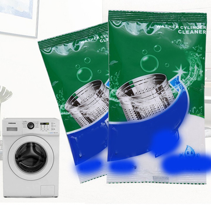 Bột tẩy vệ sinh lồng máy giặt Womu loại cô đặc tẩy cực mạnh 100g đánh bay vết bẩn phủ