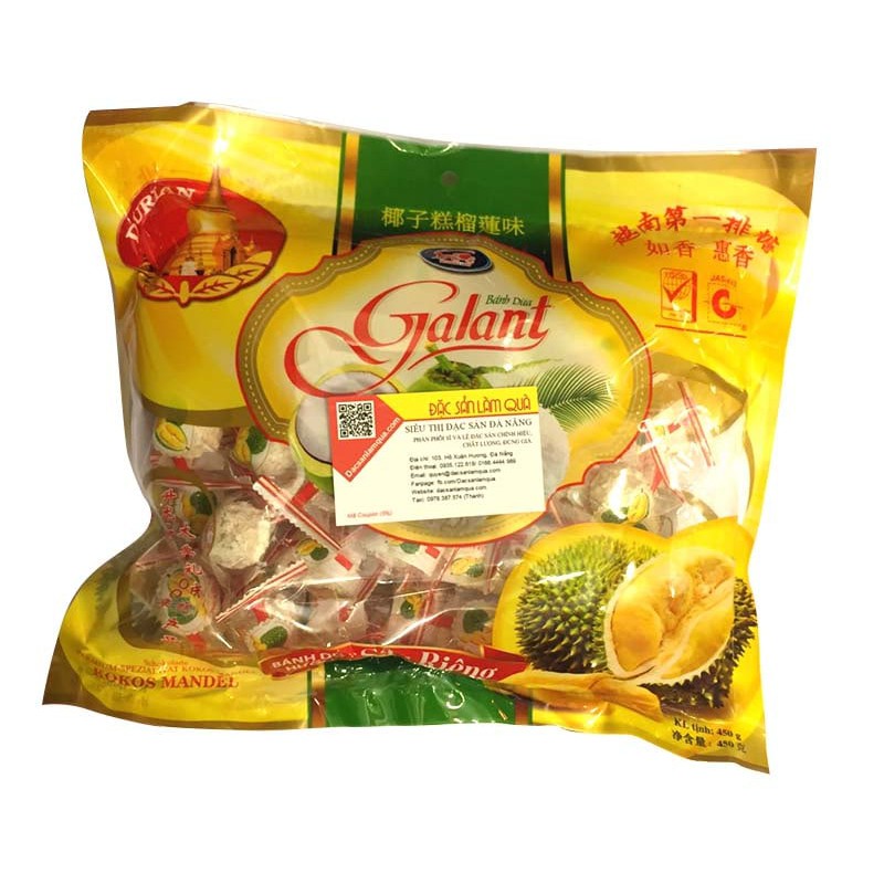 Bánh dừa Galant caramen vị sầu riêng