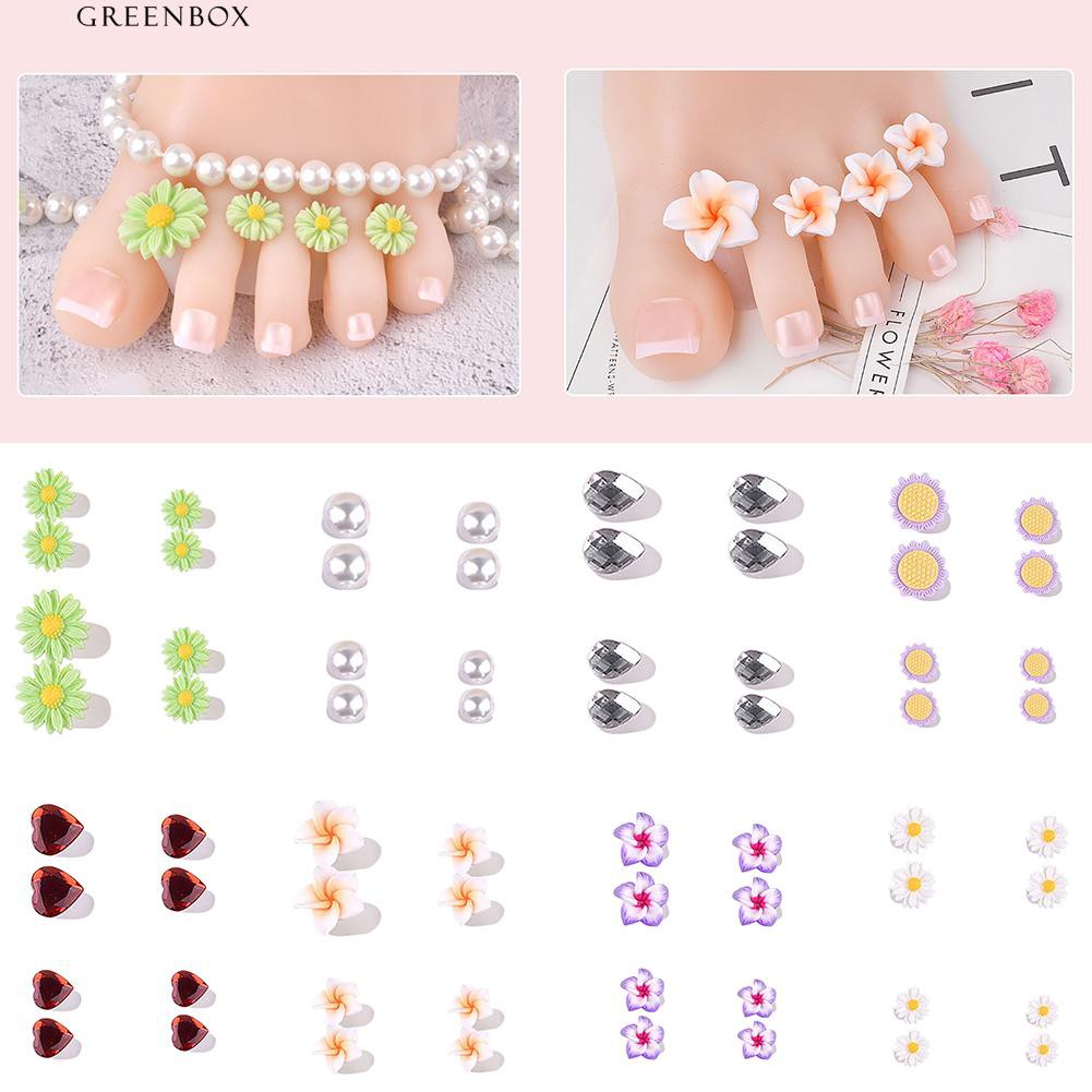 (hàng Mới Về) Set 8 Dụng Cụ Silicone Chia Móng Chân Tiện Dụng