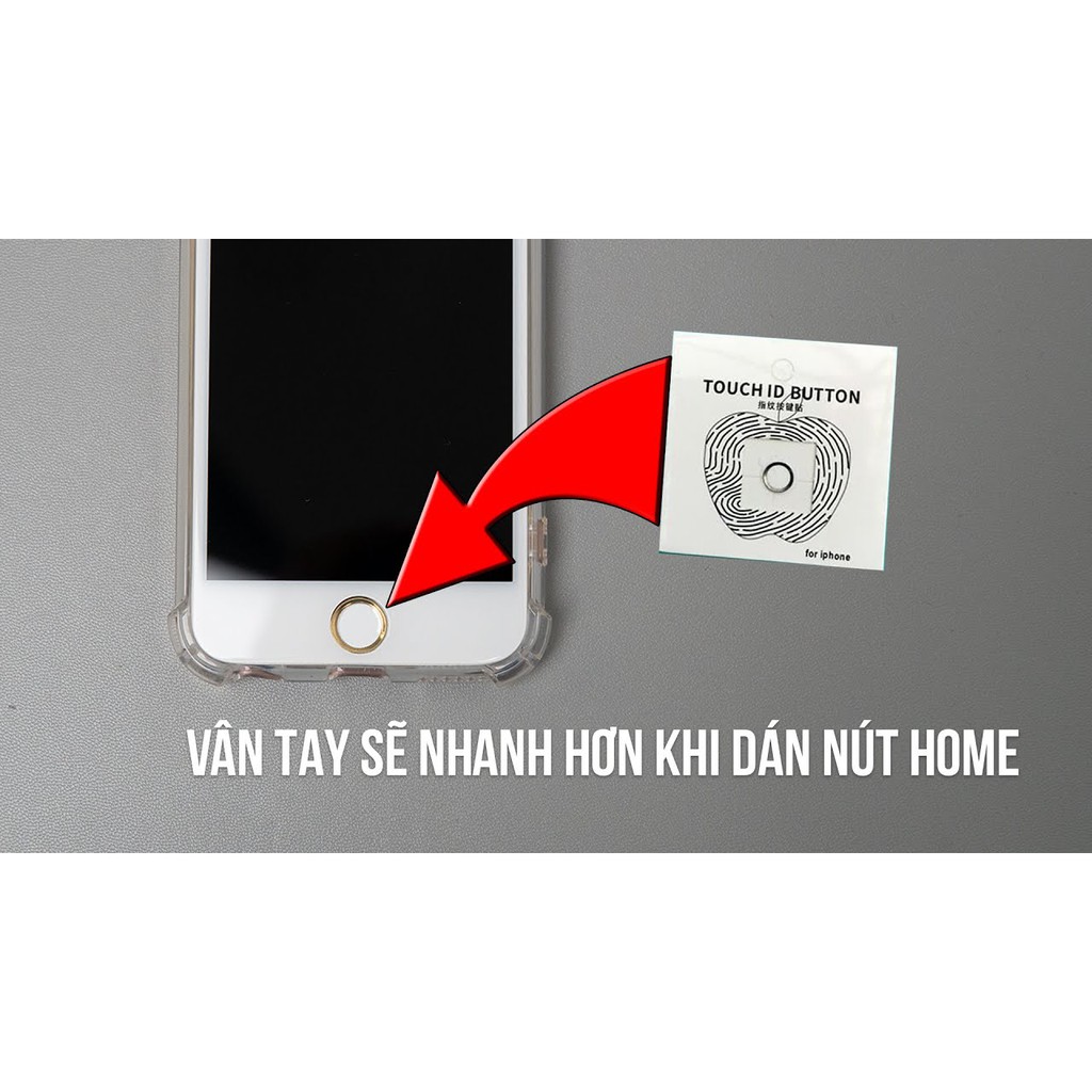 Dán phím home iphone, dán nút home nhận vân tay cho dễ bấm, vân tay nhạy hơn cùng màu ốp lưng IP 5/6/7/8/8p KLH