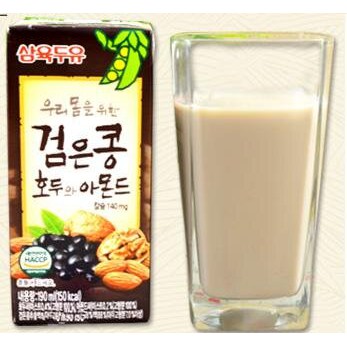 Thùng 24 Hộp Sữa Đậu Đen, Óc Chó, Hạnh Nhân Sahmyook Foods (140ml / Hộp)