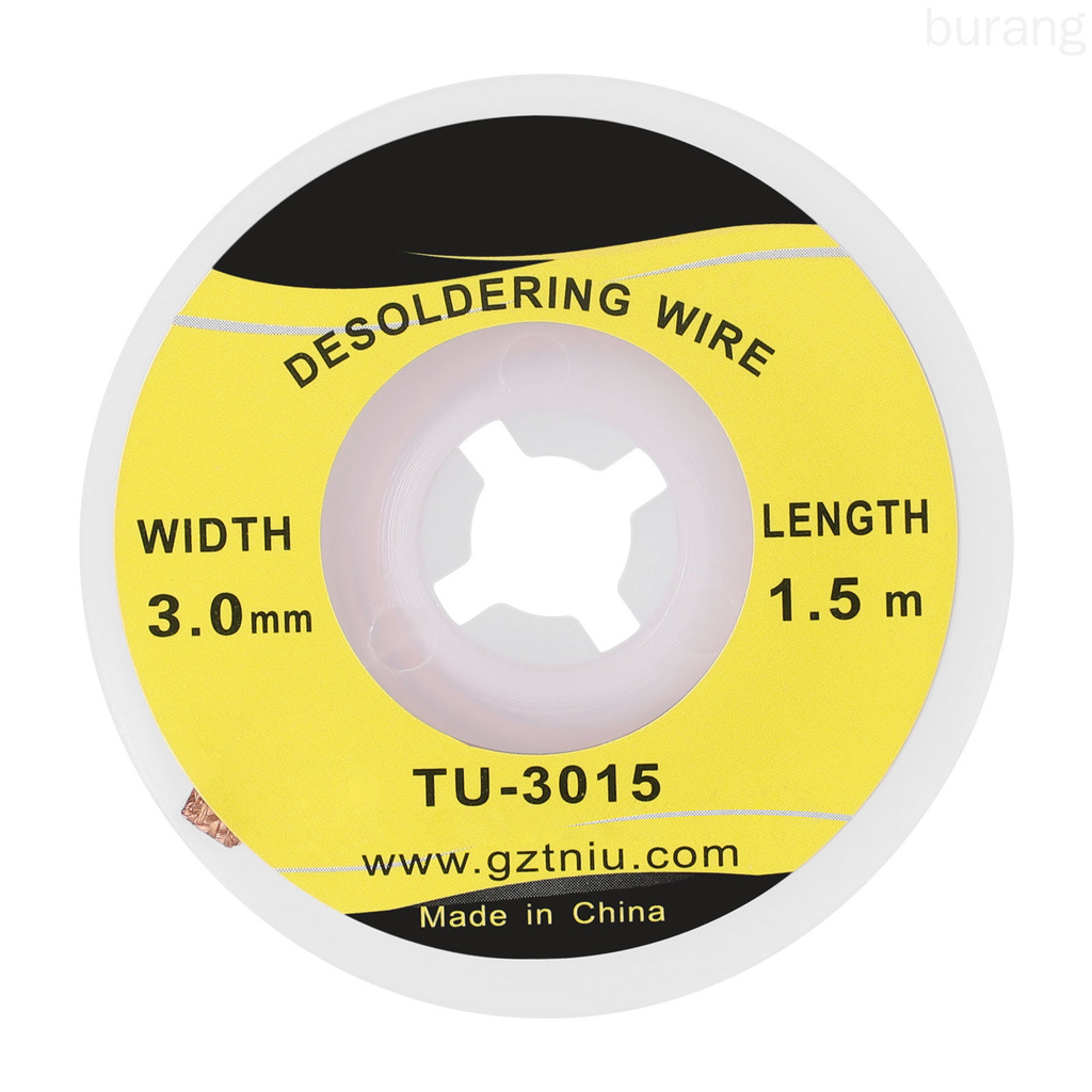 TU-3015 Security 5 ft. 3 mm Desoldering Braid Tin Solder Remover Wick TNI-U Soldering Gadget burang