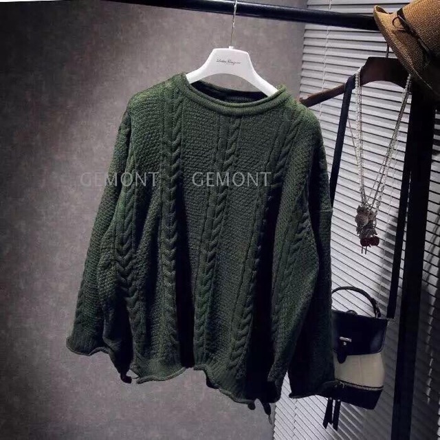 Áo len vặn thừng dáng rộng hàng Quảng Châu | BigBuy360 - bigbuy360.vn