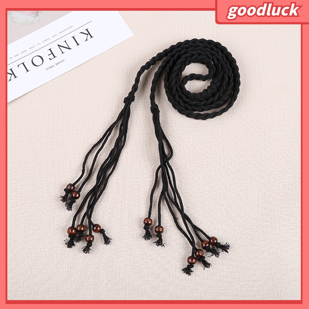 Dây Thắt Lưng Đính Hạt Gỗ Thời Trang Cho Nữ