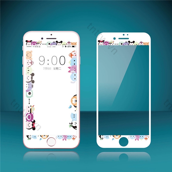 Kính cường lực bảo vệ màn hình họa tiết hoạt hình thích hợp cho Iphone 6 6s I7 I8 Plus 7 8 Plus Se2 6 6S 4.7 5.5