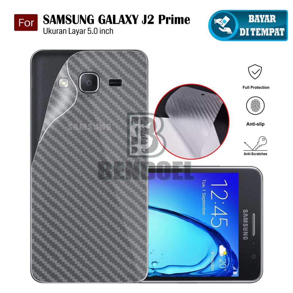 Ốp Điện Thoại Sợi Carbon Garskin 3d Chống Trầy Cao Cấp Cho Samsung Galaxy J2 Prime / G532 / Duos