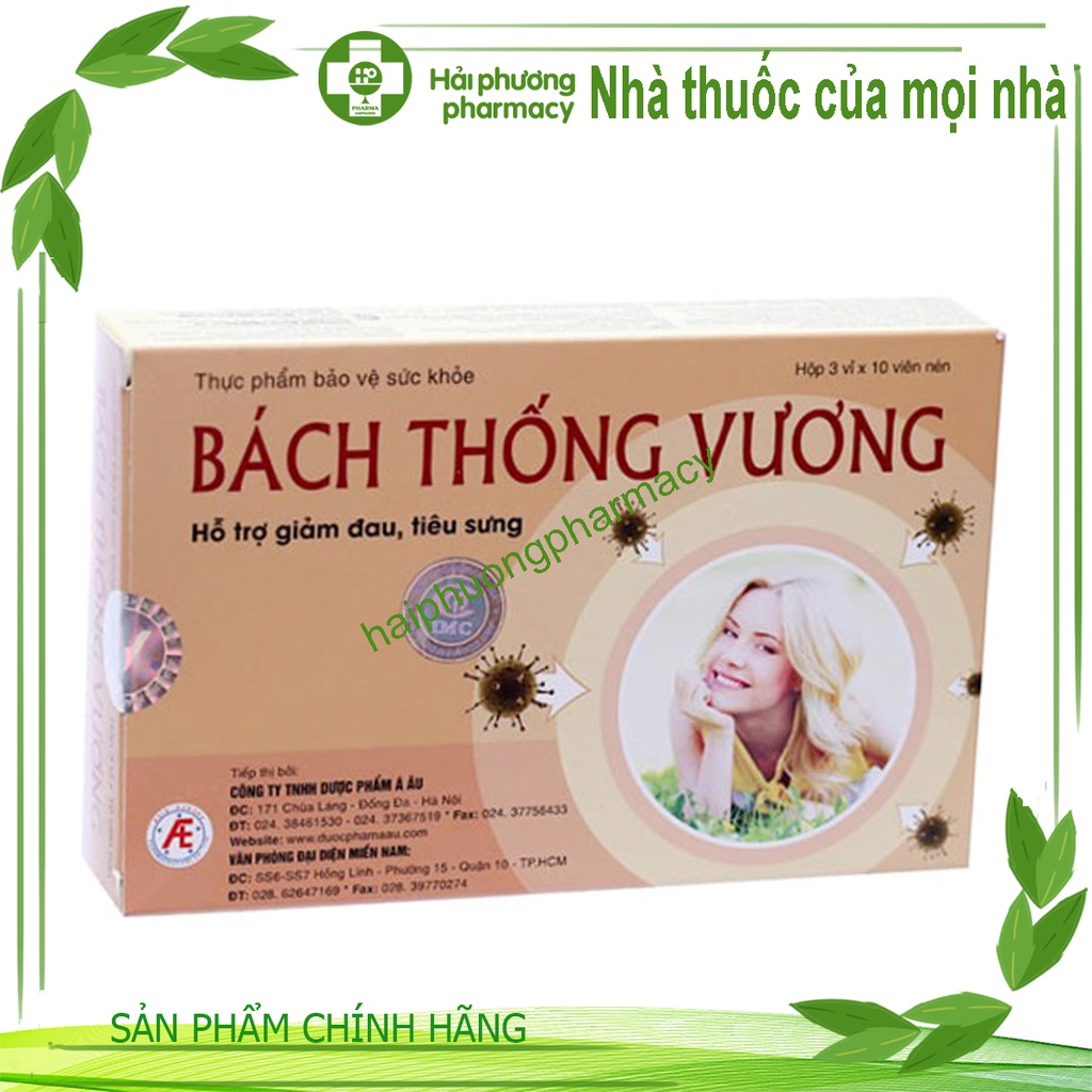 Bách Thống Vương - Hỗ trợ giảm đau đầu, đau xương khớp, đau bụng kinh 30 viên