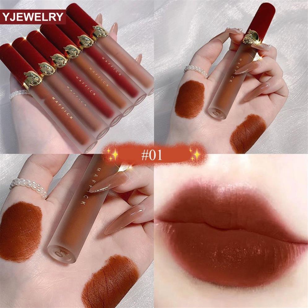 Son Môi 6 Màu Tùy Chọn Nhung Lì Lâu Trôi Không Thấm Nước 👄