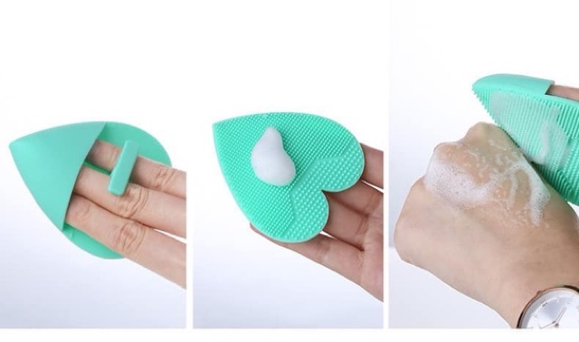 Miếng rửa mặt silicon Pad rửa mặt chất liệu silicone mềm mịn massage sạch sâu