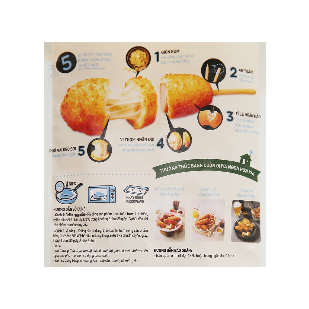 Bánh Cuộn Xúc Xích Phô Mai 195G (OHYA)