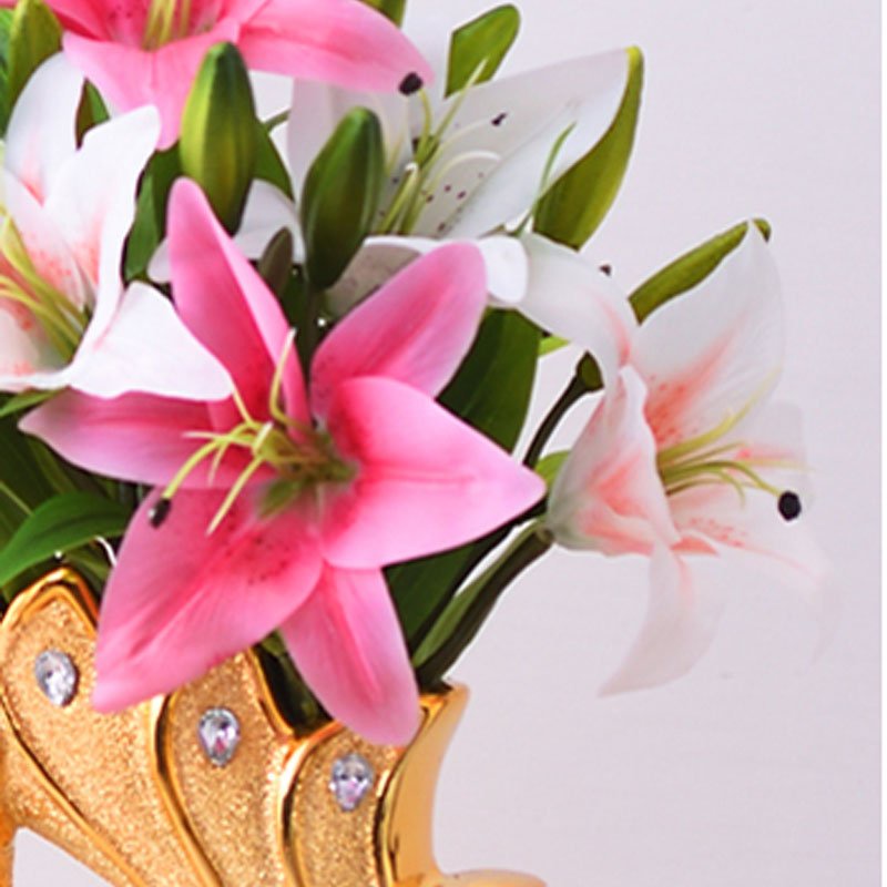 Bình cắm hoa khổng tước vàng - Bình cắm hoa decor để phòng khách giá rẻ 【 Hàng có sẵn 】