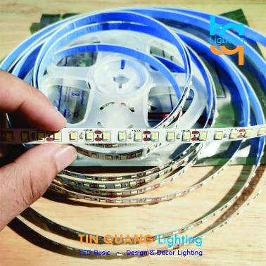 CUỘN LED DÂY 5 MÉT 12V, Cuộn led dây dán 12V 2835 * 120 led / Mét có keo 2 mặt