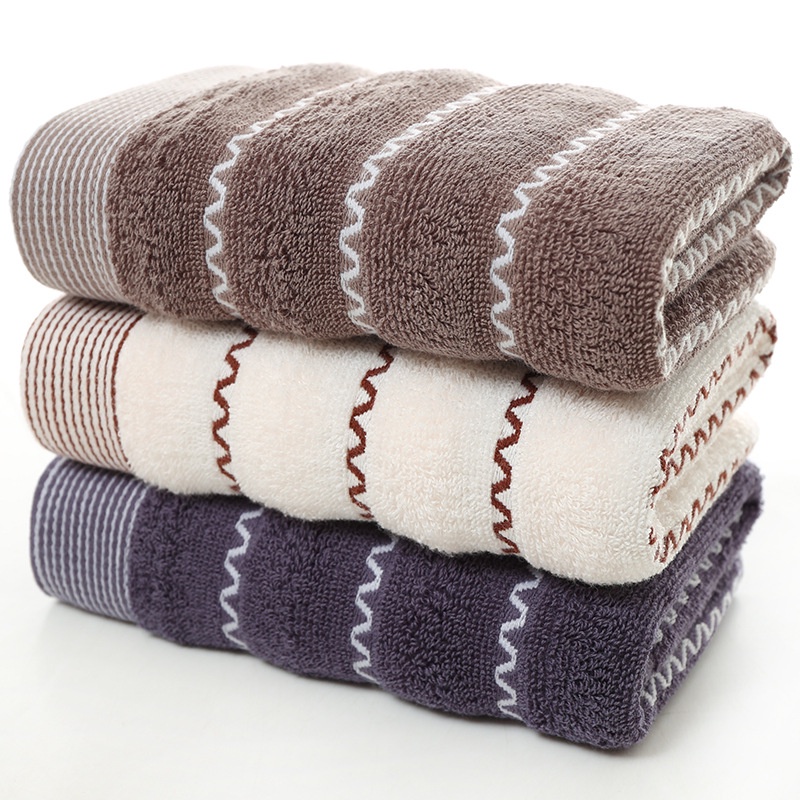 Khăn tắm cotton mềm mại họa tiết gợn sóng