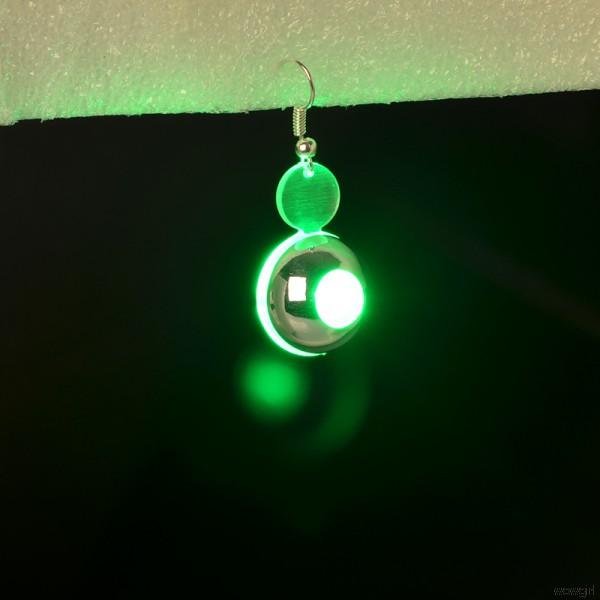 Bông Tai Tròn Gắn Đèn Led Thời Trang Cho Nữ