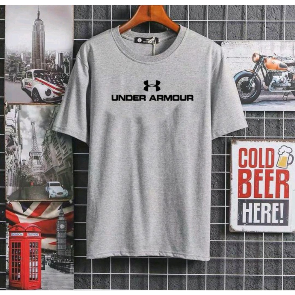 UNDER ARMOUR Cửa Hàng Galaxy | Áo Thun Cotton Under Armor Ngắn Tay Cá Tính Cho Nam Nữ