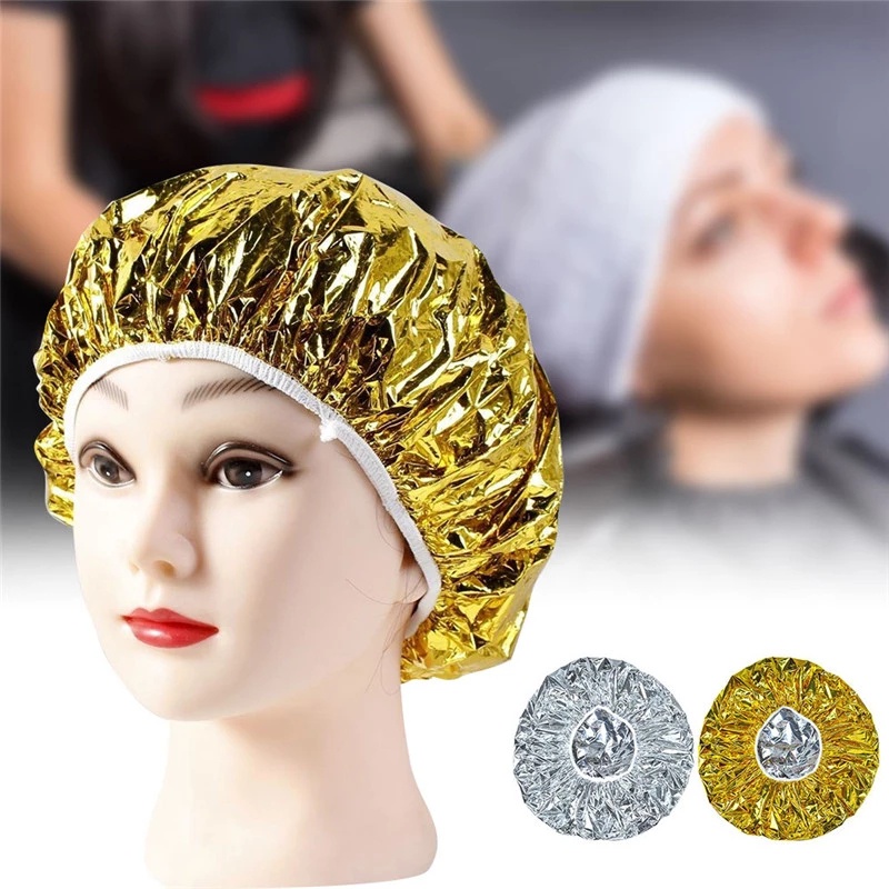 Mũ Tắm Lá Nhôm Cách Nhiệt Co Giãn Dùng Một Lần Cho Salon Tóc