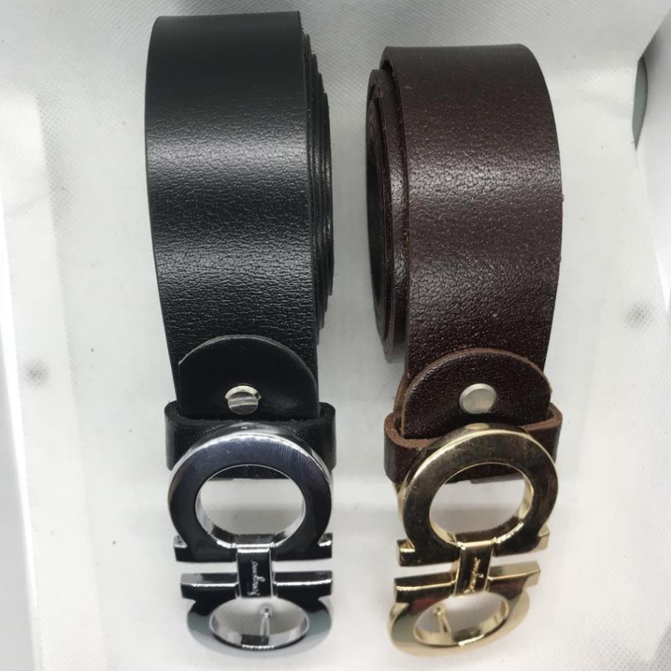 Thắt Lưng, Dây Nịt Nam Mặt Khóa 2 Chữ a,Dây da Bò Nguyen Miếng, Siêu Bền Phong Cách Đơn giản,Thời trang