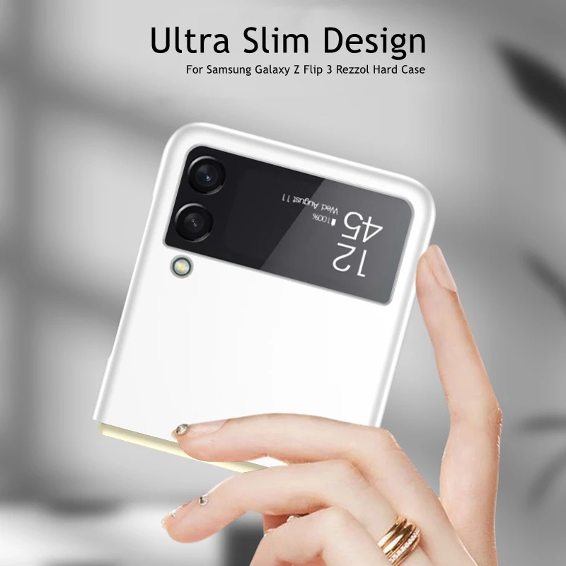 Ốp lưng nhựa cứng nhám siêu mrong chống sốc bảo vệ cho Samsung Galaxy Z Flip3 Flip 3 5G