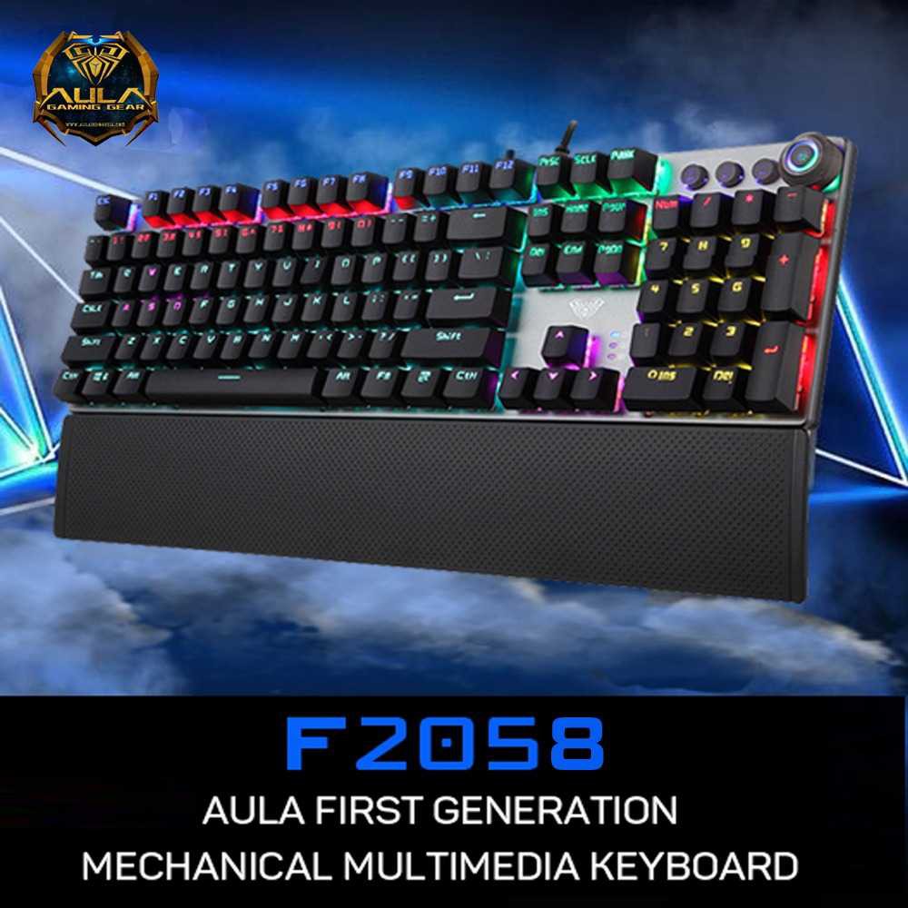 bàn phím cơ chơi game AULA F2058 LED RGB (Blue Switch)